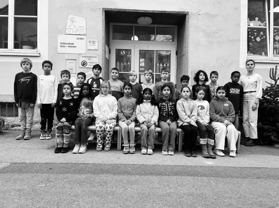 Nachgestelltes Klassenfoto 3C